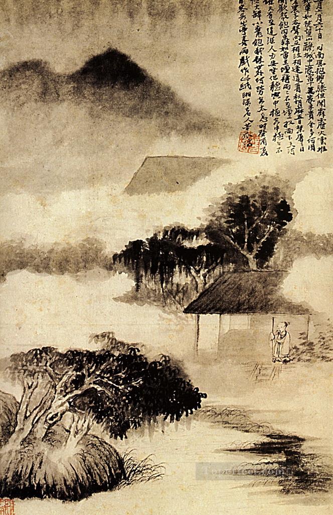 Shitao sound of thunder in the distance 1690 traditional China Oil Paintings